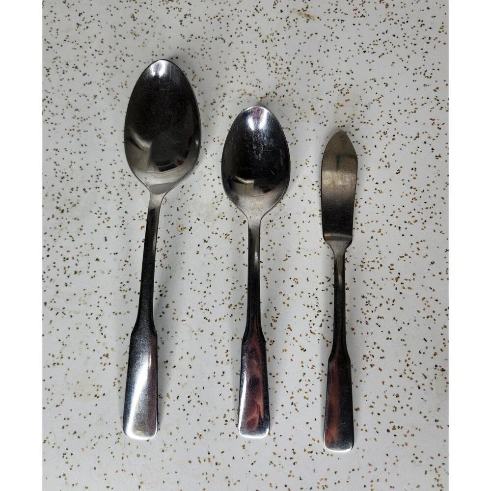 Oneida Ltd FRIENDSHIP Stainless Spoons & Butter Knife Flatware Wm A Rogers 3 Pcs